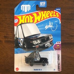 Mattel Hot Wheels Black Mazda RX-3 Toy Car